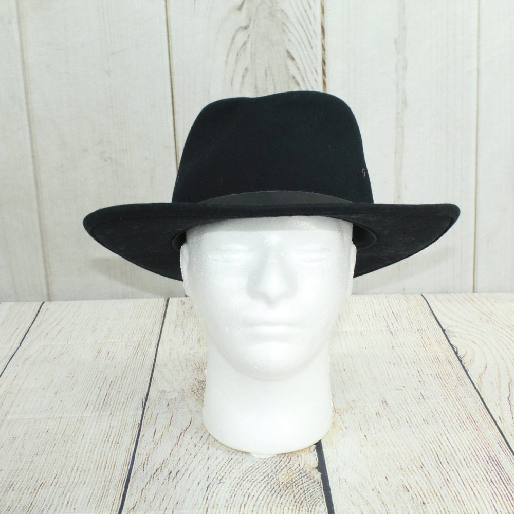 Unknown Men's Black Felt Western Hat Size L - Picture 2 of 8